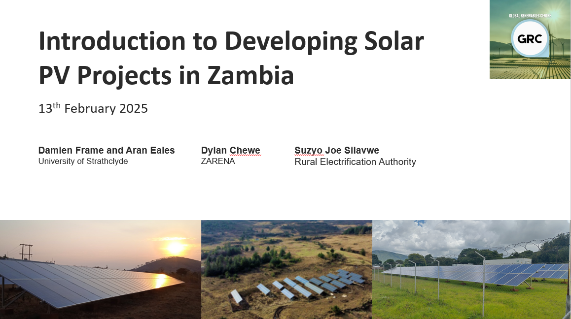 GRC Webinar – developing solar PV projects in Zambia